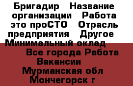 Бригадир › Название организации ­ Работа-это проСТО › Отрасль предприятия ­ Другое › Минимальный оклад ­ 35 700 - Все города Работа » Вакансии   . Мурманская обл.,Мончегорск г.